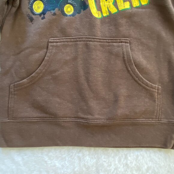 John Deere Tractor Brown Hoodie Pullover Sweatshirt Boy's Size 6 - Picture 3 of 7